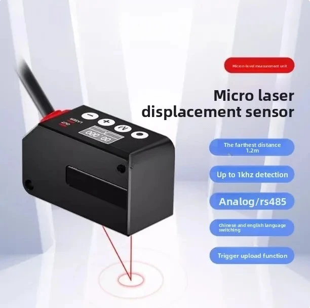 High precision 0.25μm laser displacement sensor distance measurement 485 analog distance sensor 30-800mm