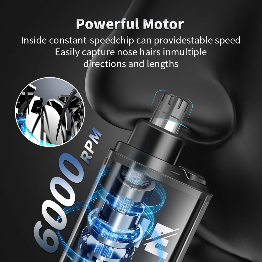 Electric Nose Hair Trimmer Portable Mini Pocket Nose Ears Hair Eyebrow Trimmer for Men Rechargeable