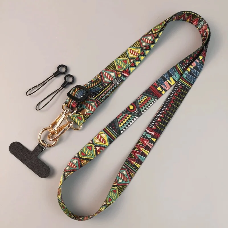 Mobile Phone Lanyard Long Crossbody Retro Pattern Mobile Phone Lanyard Hanging Chain Mobile Phone Case Hanging Rope