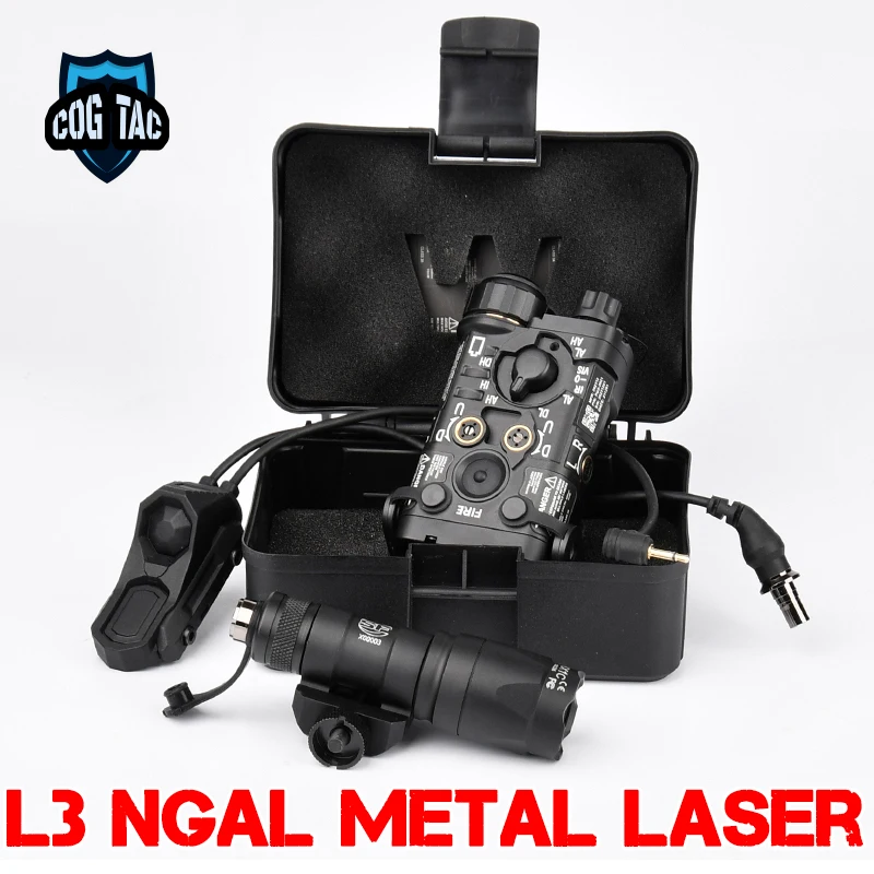 

All Metal Tactical NGAL IR Sight Pointer Red Green Blue Dot Laser Ngal White LED Strobe Light Flashlight Airsoft AR15 Scout Lamp
