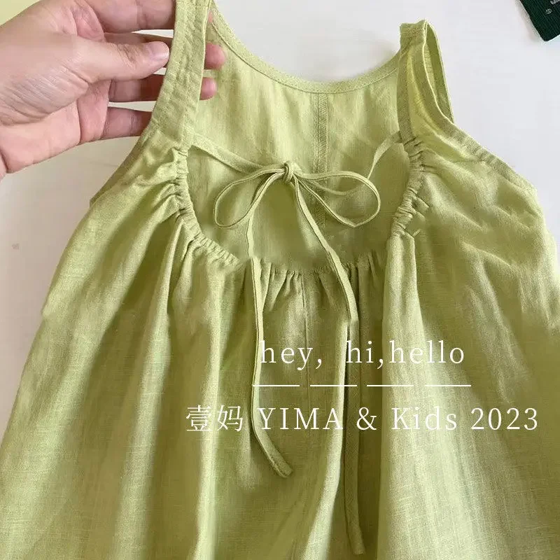 2023 Baby Girls Summer Dress Kids Children Backless Casual Comfortable Princess Birthday Dresses Clothing Vestidos