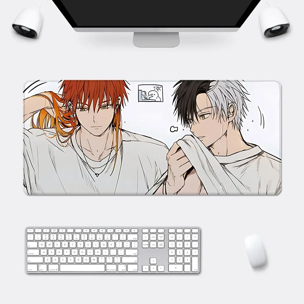 Anime Wind Breaker Mousepad HD Druck Computer Gamer Locking Edge Rutschfeste Mauspad XXL90x40cm Tastatur PC Schreibtischunterlage