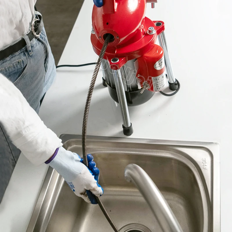 Imagem -04 - Máquina de Dragagem Automática Dragagem de Tubulação Elétrica Ferramentas de Esgoto Profissionais Limpar Toalete Bloqueio Drenar Máquina de Limpeza 1pc Gq80
