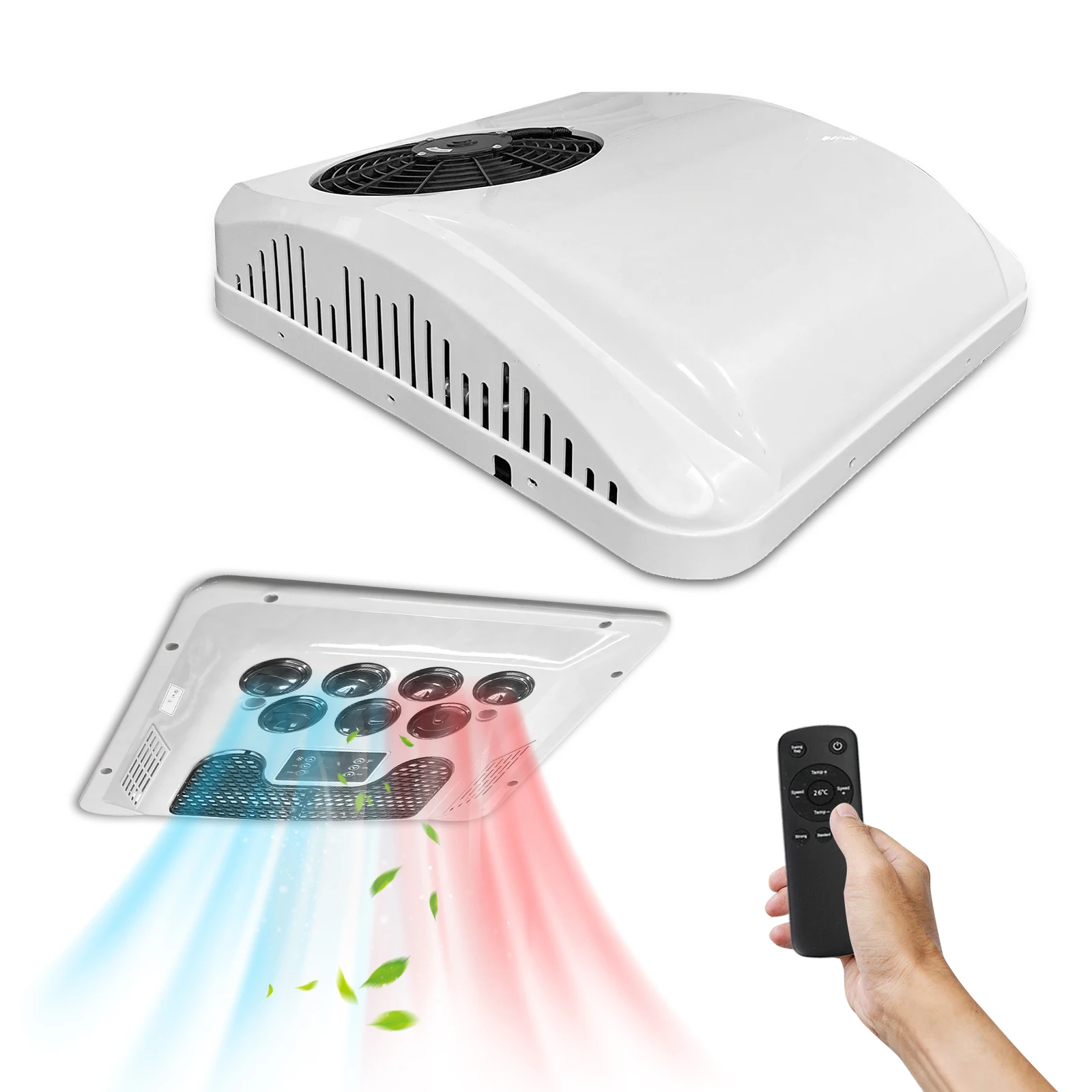 

Treeligo 12v air conditioner 12v RV Roof Air Conditioner Cooling Rooftop Electric Automotive Cooling Low Noise For Camper