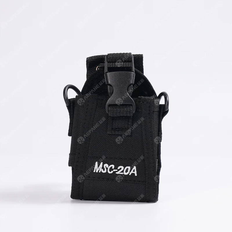 MSC-20A Nylon Walkie Talkie Holster With Quick Release Buckle And Carabiner Clip Portable Two Way Radio Carry Storage Pouch
