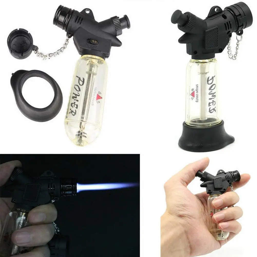 

Inflated Gas Butane Lighters with Transparent Tank Windproof Jet Flame Lighters Household Kitchen Lighter Fire Starter