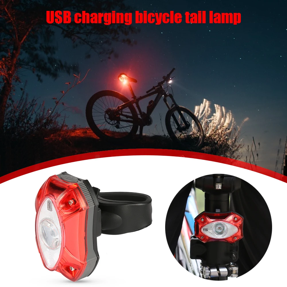 

100LM USB Rechargeable Bicycle Taillight Waterproof Night Cycling Accessories