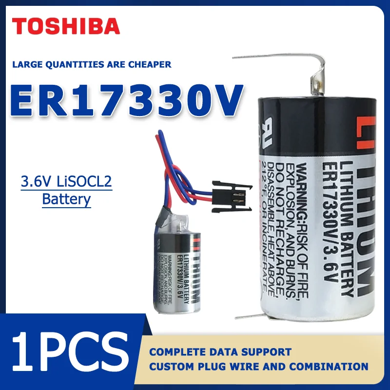 

TOSHIBA ER17330V 3.6V lithium battery 1700mAh used for intelligent robot PLC industrial control servo machine programmer