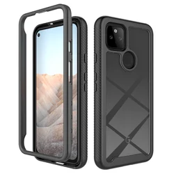 하이브리드 TPU/PC 스카이 케이스, 구글 픽셀 5A 5G 펀다 카파, 충격 방지 크리스탈 클리어 쉘 헤비 듀티 휴대폰 후면 커버