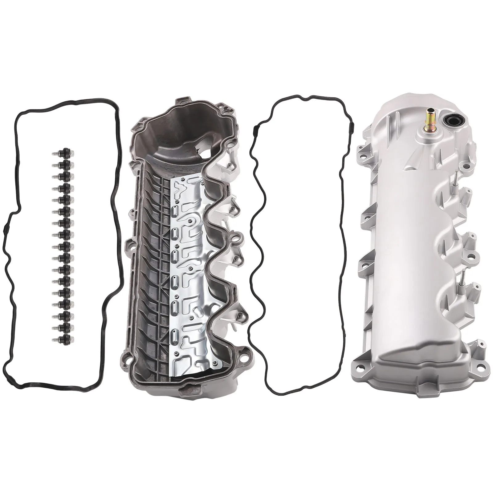 Left & Right Aluminum Valve Cover Set for Mercury Mountaineer V8 4.6L 2006-2010  9L1Z6582C