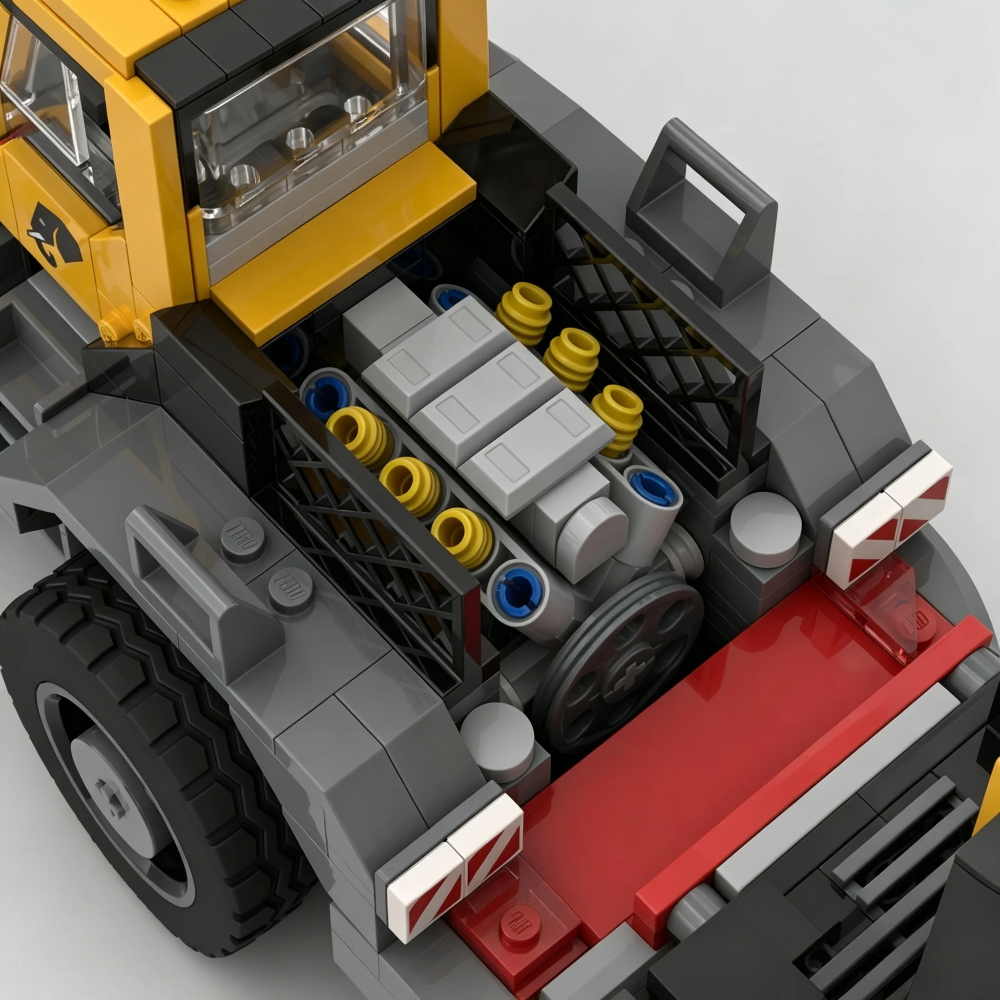 452pcs MOC Front end loader v6 engine version City Model Building Blocks Christmas Gift Toys Collection Craft Brick Birthday