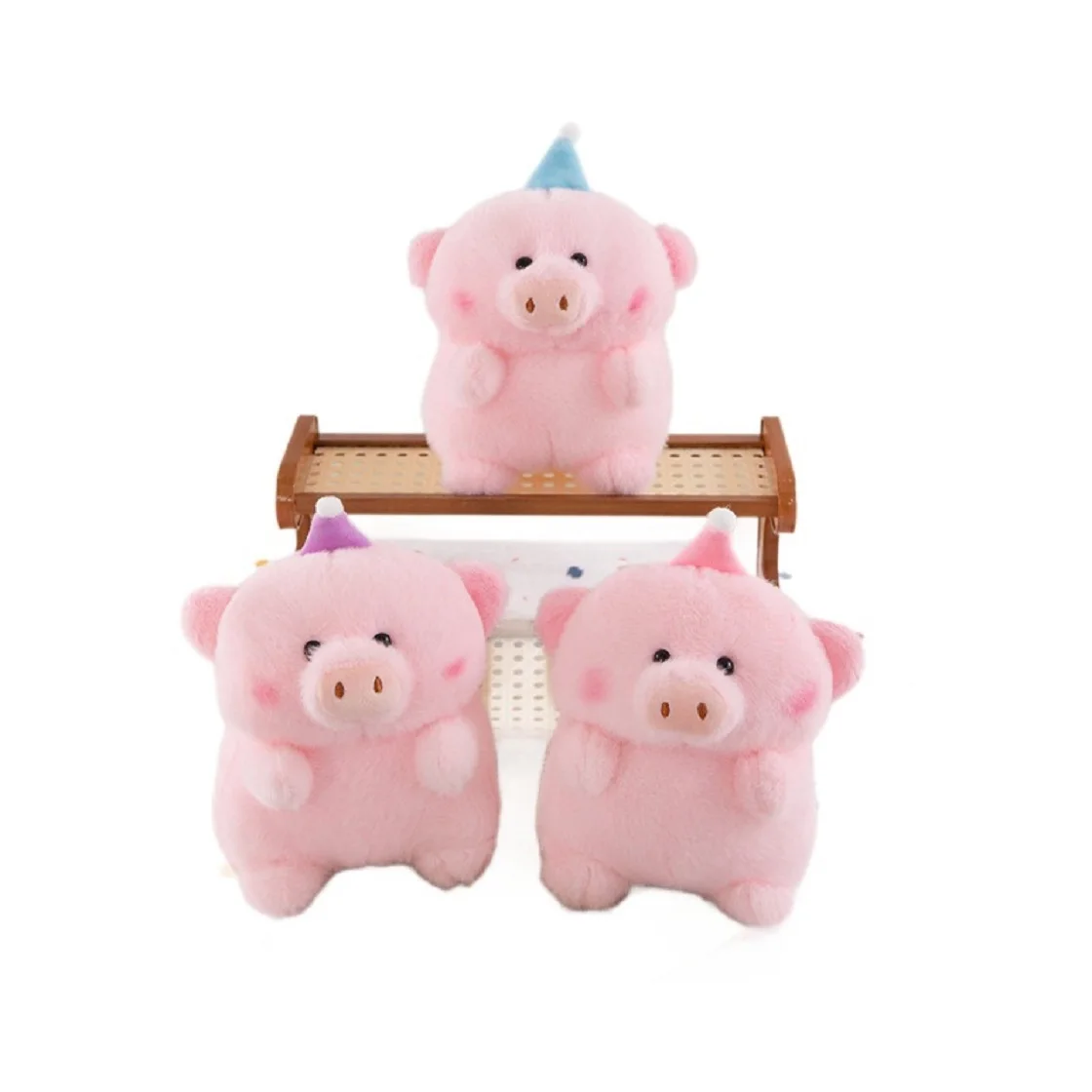 2025 3 pieces of new pig plush toy cartoon stuffed animal plush toy figures, 23cm