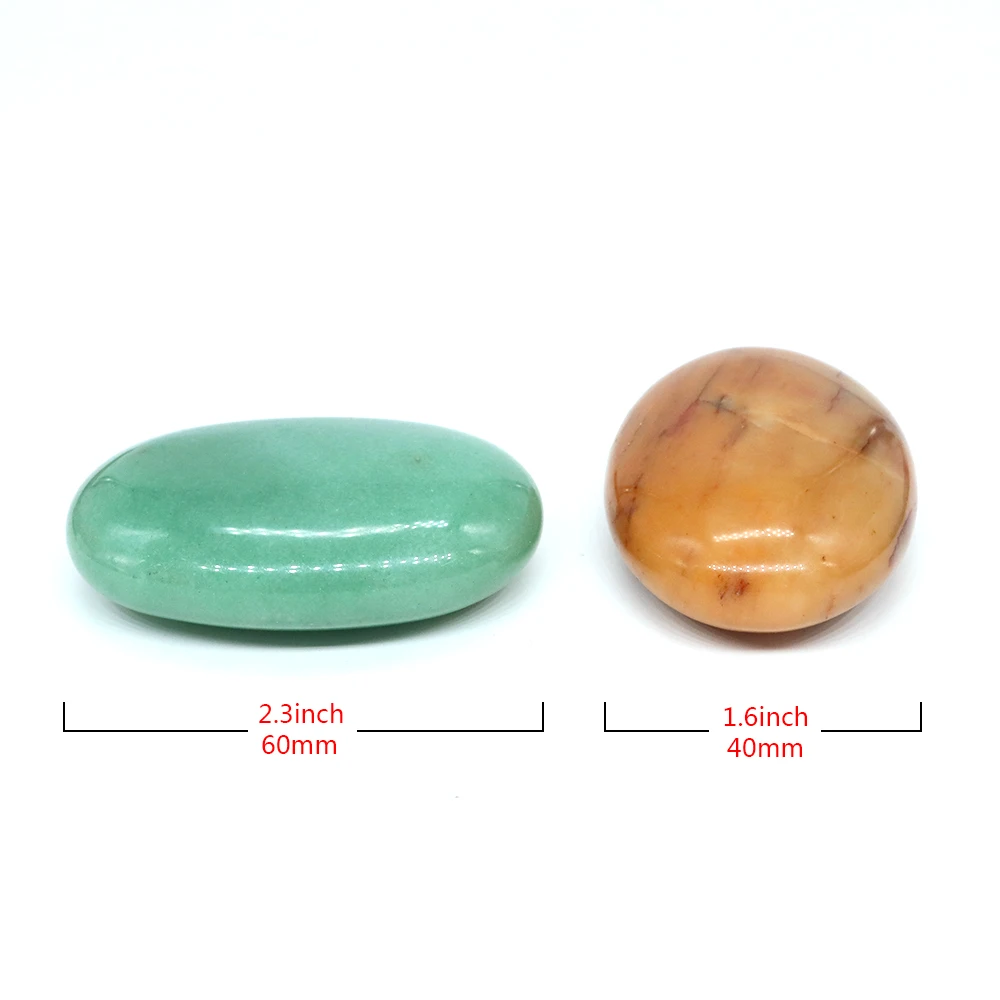Oval Massage Stone 60x40mm Natural Palm Stone Reiki Crystals for Body Healing Quartz Worry Stone Energy Yoga Meditation Spiritua
