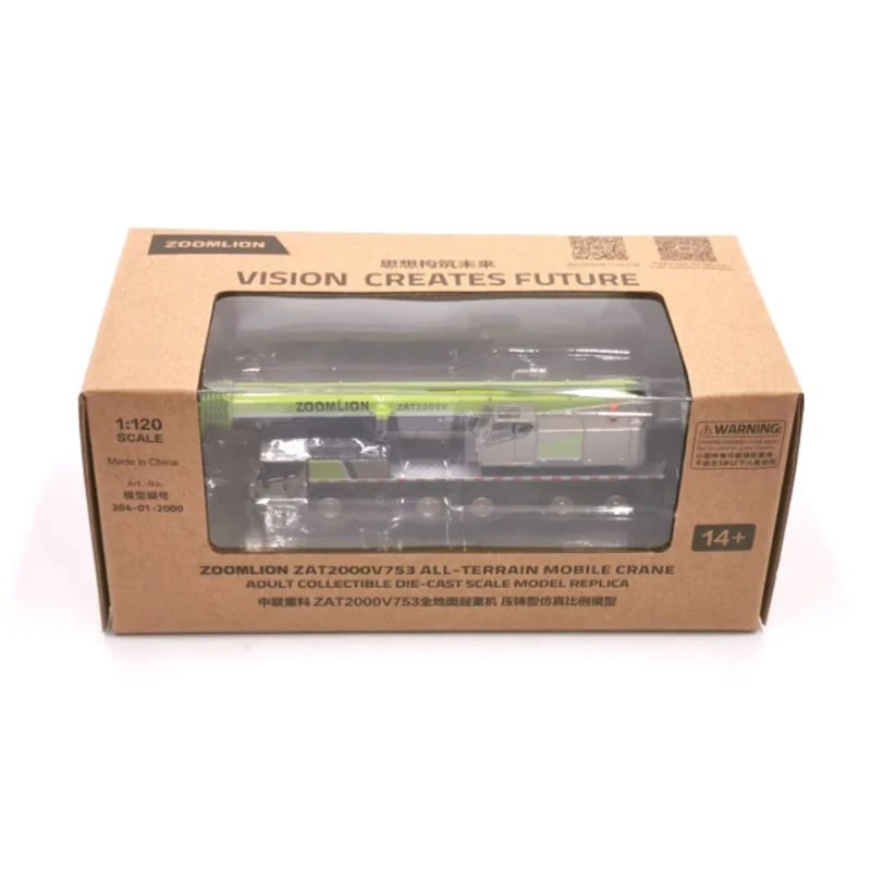 

Литой под давлением масштаб 1/120 ZOOMLION ZAT2000V753, вездеходный кран, модель автомобиля из сплава, классическая коллекция, украшение, подарочный дисплей