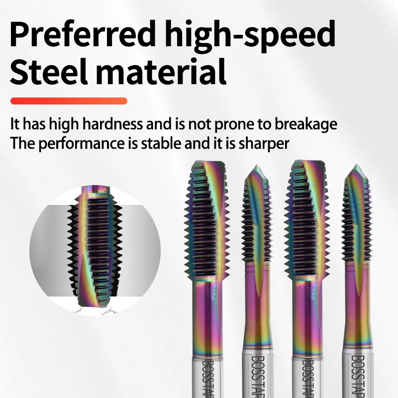 BOSS TAPS HSSE-M35 JIS Standard Insert Spiral Pointed Tap STI ST UNC 4-40 6-32 10-24 1/4 UNF 10-32 Machine Screw Thread Taps