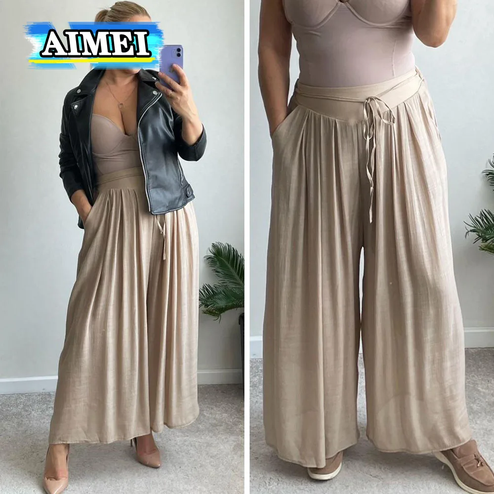 Women\'s Y2K Clothes Luxury Vintage Pink Cotton Line Wide Leg Skirt Pants Baggy Trousers Summer Korean Style Women Clothes 2023