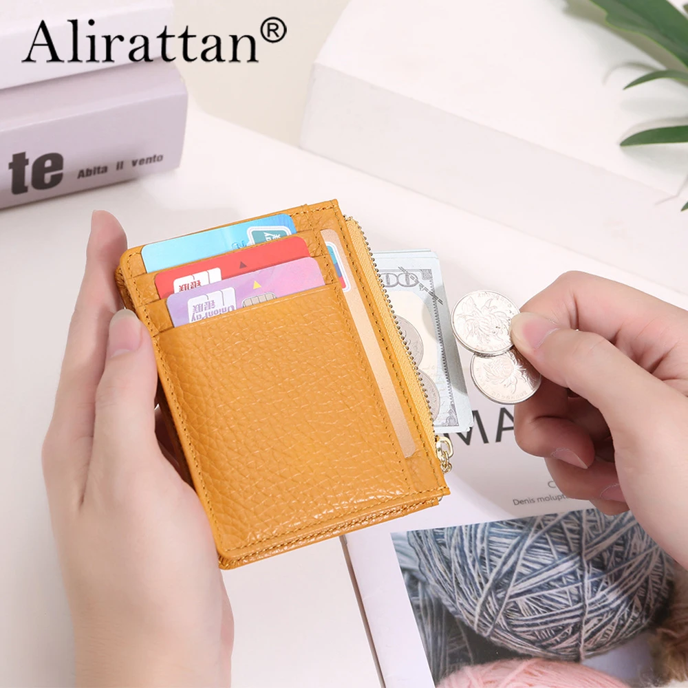 

Alirattan 2024 New Pickup Bag Ultra-thin Multi Slot Small Wallet Zipper Zero Wallet wWomen's Korean Version Minimalist Coin Bag