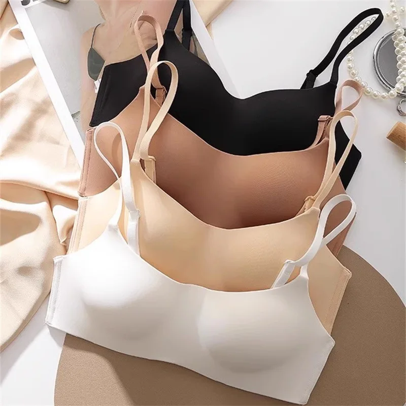 3PCS/Set Seamless Bras For Women Nonwire Padded Tube Bra 1/2 Cup Underwear Bralette Female Sexy Lingerie Comfort Intimates