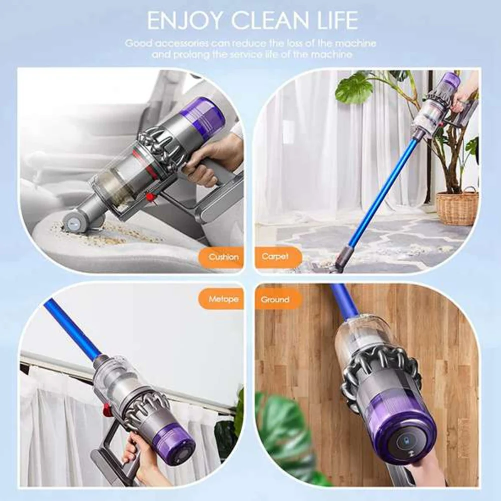 1 ชิ้นแผ่นกรอง Hepa สําหรับ Dyson V12 เครื่องดูดฝุ่นตัวกรองด้านหลังอะไหล่ทดแทนล้างทําความสะอาดได้พร้อมแปรงทําความสะอาด