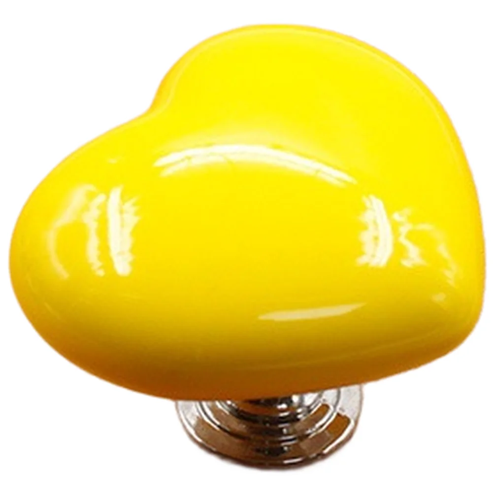 Shape Toilet Presser Modern Pottery Heart Drawer Handles Cabinet Knobs Zinc Alloy Hardware Bathroom Water Tank Buttons