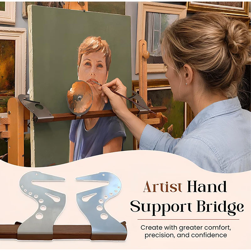 Easel Hand Rest Support Bar Drawing board hand support frame Artist Hand Support Bridge, Adjustable Easel Hand Rest Support Bar view 3
