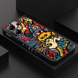 Pumpkin Monster Phone Case For Xiaomi Redmi Note 14 13 12 12S 11 11S 10 10S 9 9S Pro Plus 4G 5G Liquid Silicone Cover