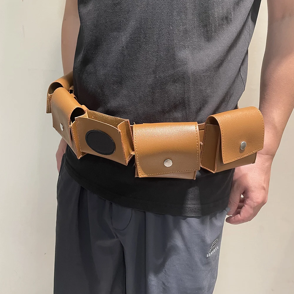Mittelalterliche Steampunk-Bandolier-Tasche für Nerf-Kampfmunition, Brusttasche für Patronen, Ninja-Krieger-Kostüm, LARP-Zubehör, Dart-Tasche – Detail 12