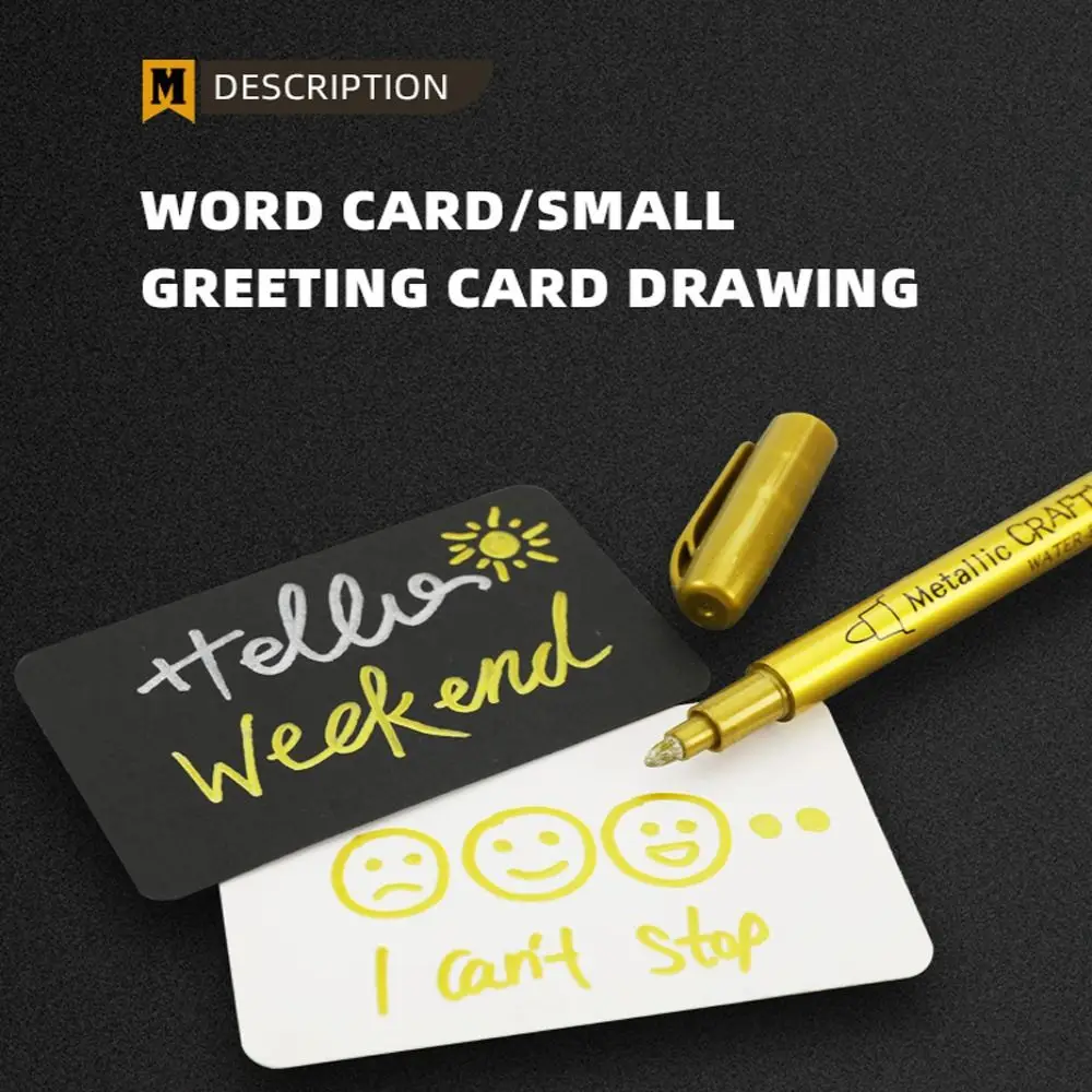 Ink Is Shiny Metallic Marker Pens Not Fade Long-lasting Paint Marker Pens Permanent Reusable Resin Mold Pen Children Gift