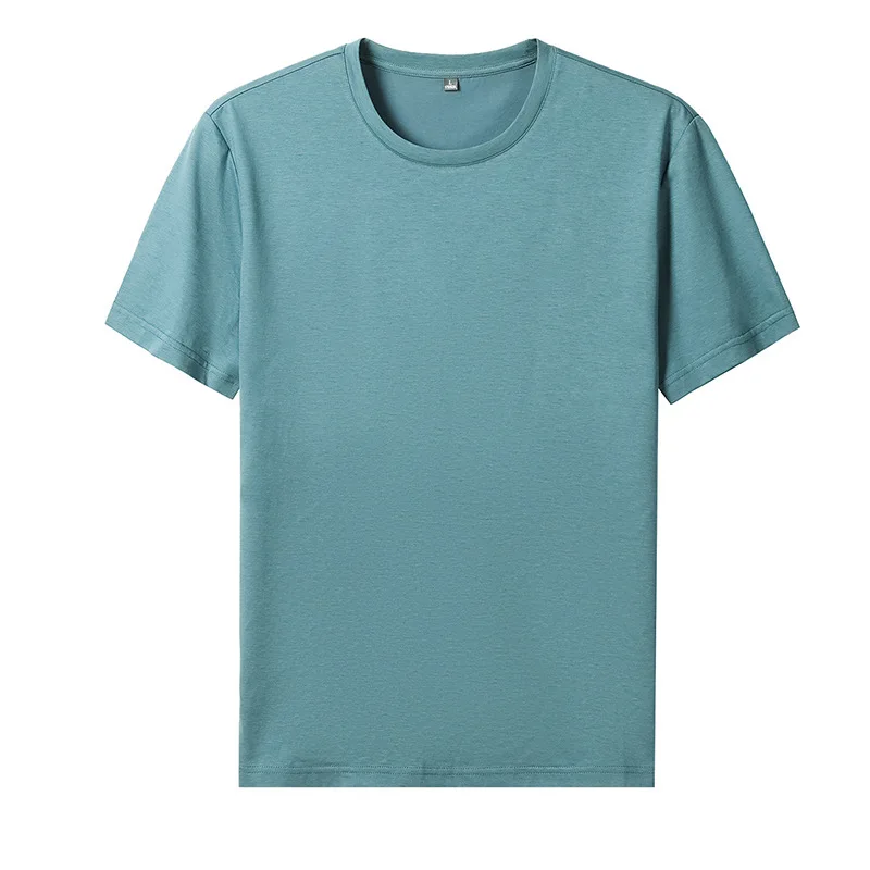 Newest Xiaomi ice silk t-shirt men\'s summer skin-friendly breathable simple casual round neck solid color short sleeves