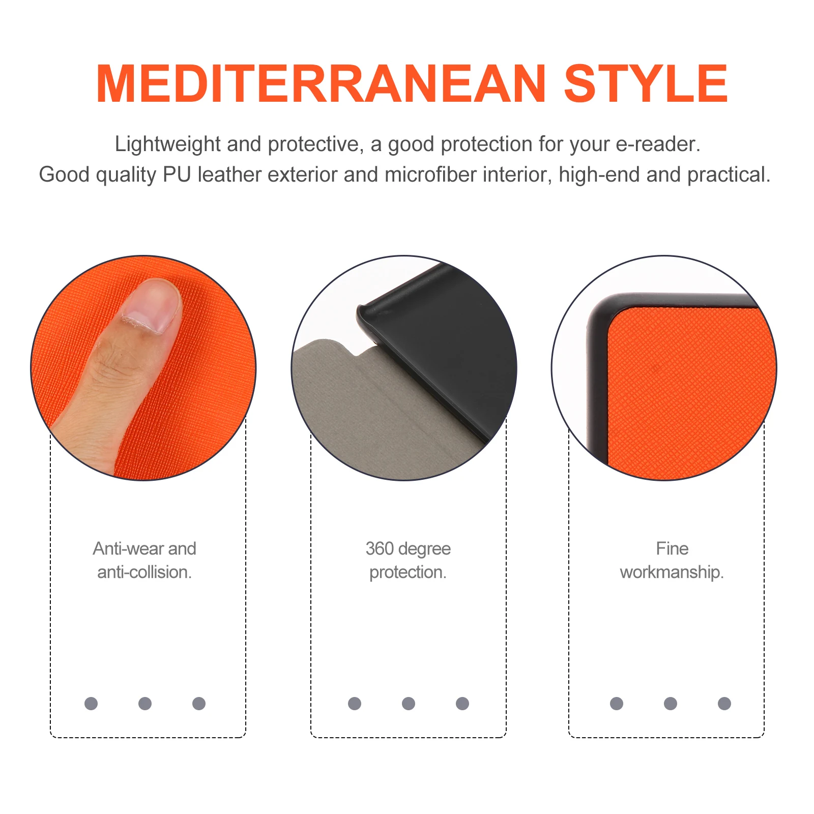 

Protective Cover for E-Book Auto Wake Function Good Quality PU Exterior Lightweight for Paperwhite4 10th