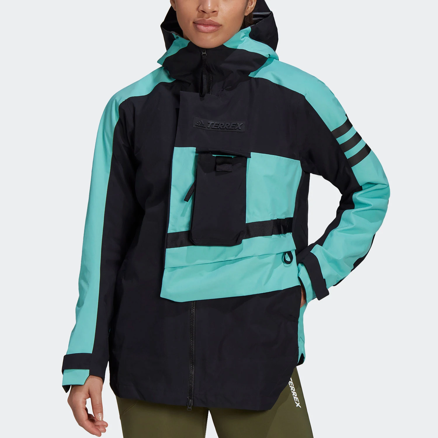 

Оригинальная женская ветрозащитная и износостойкая спортивная куртка Adidas для активного отдыха GI7174