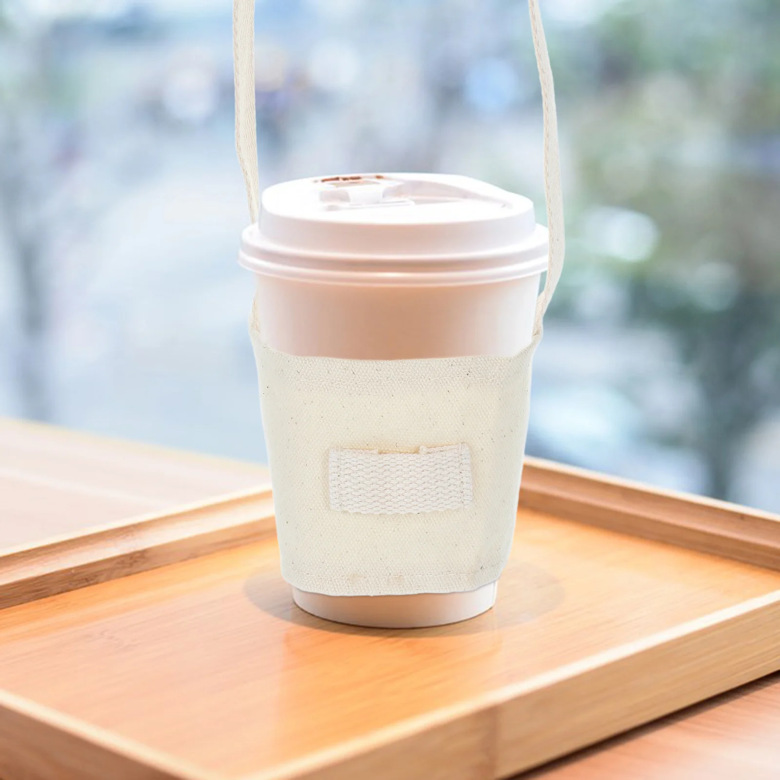 

Canvas Coffee Cup Sleeve Reusable Milk Tea Cup Cover Stylish Minimalist Design Portable Coffee Sleeves Sleeve for Cold Drinks