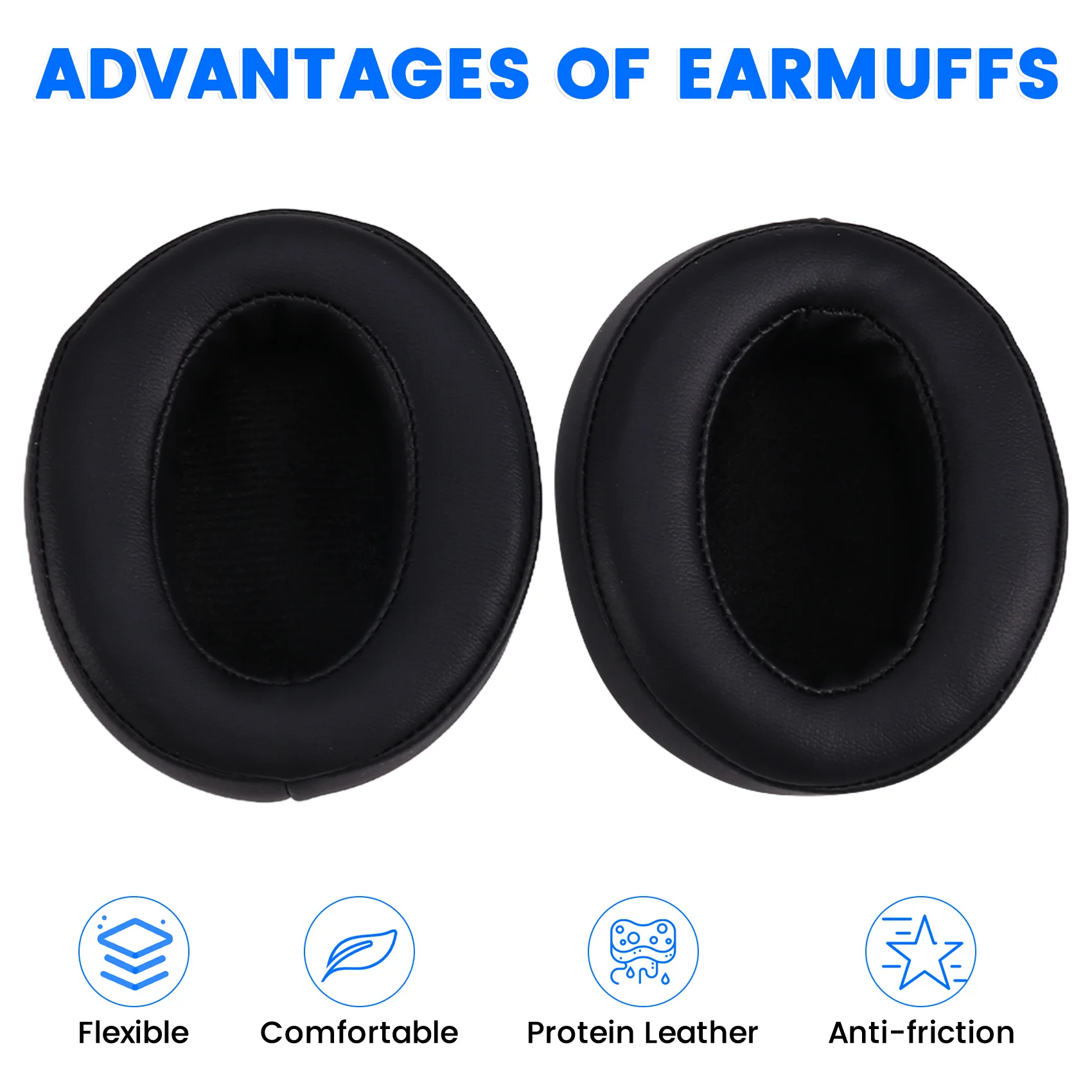 JABS-Replacement Over-Ear Headphone Ear Pads For Sennheise Momentum 1.0/2.0 Headset Accessories Cushion