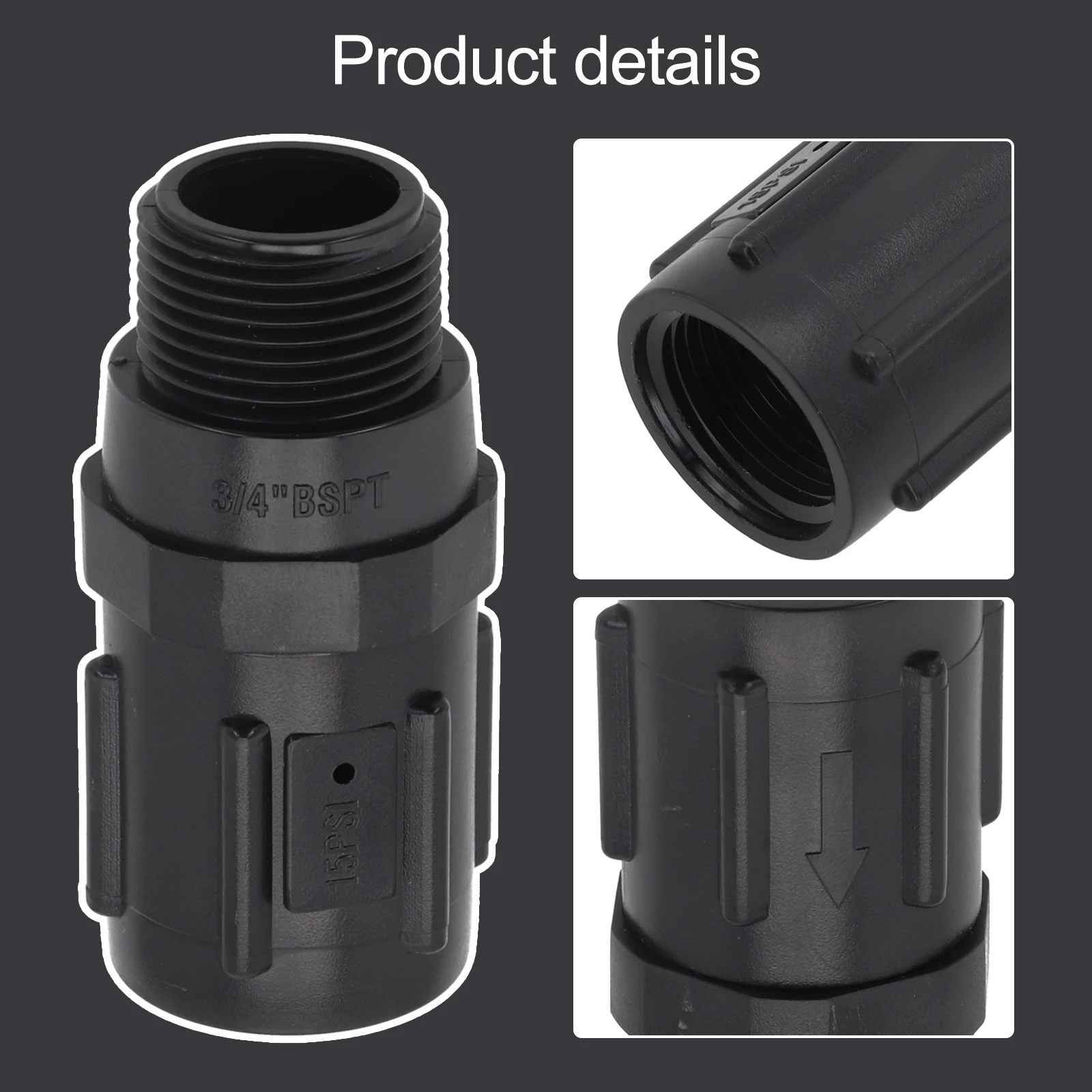 For Garden Irrigation Garden Irrigation Valve 15-45PSI Valve Internal And External Thread Six-point Thread Interface