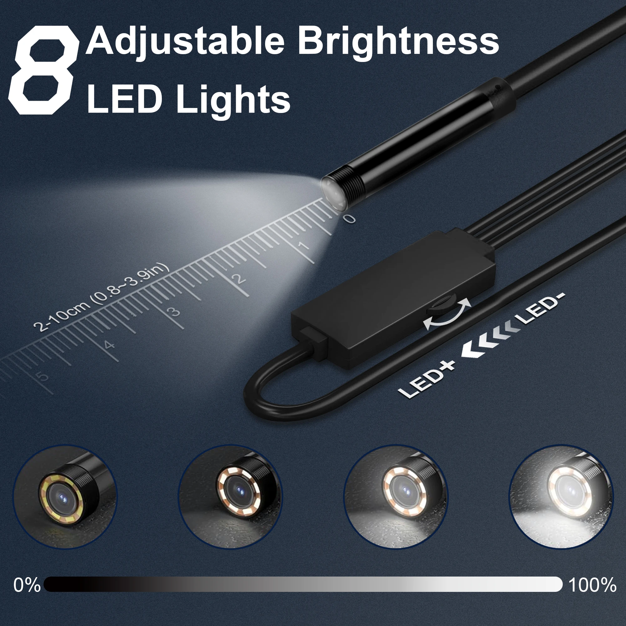 Câmera de inspeção endoscópica 3 em 1, para micro usb/tipo-c/ios iphone, à prova d'água, tubulação industrial de esgoto, boroscópio de carro 1080p hd