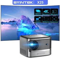 BYINTEK X25 Full HD Projector 1080P 4K Video 900Ansi Auto Focus WiFi Smart Android 9.0 LCD LED Video Home Theater Projectors