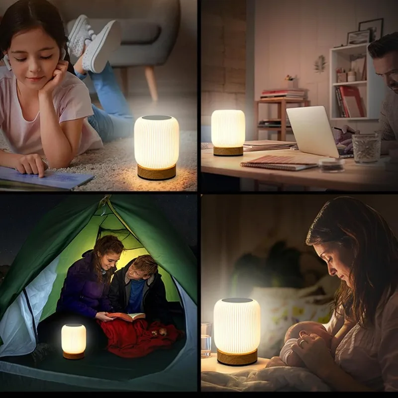 Touch Light USB Powered Desktop Bedside Lamp for Bedroom Bathroom Living Room Night Light Suitable for Studying and Working
