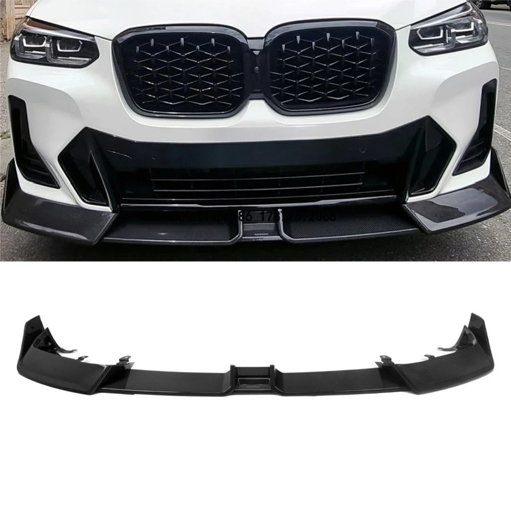 

Dry Carbon Fiber Front Bumper Lip for X3 G01 LCI X4 G02 LCI 2019-IN SQ Style Front Bumper Lip 3PCS G01 G02 Front Lip