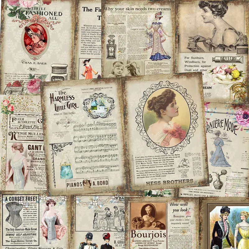 8ชิ้น/แพ็ค Vintage Victoria ผู้หญิงสติกเกอร์ DIY Craft Scrapbooking อัลบั้มขยะสมุดบันทึกสติกเกอร์ตกแต่ง