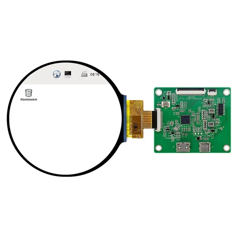A52T DSI TFT LCD Round Display With -Compatible Driver Board IPS HD Circular Screen For Raspberry Pi 5/4B 2.76" 480X480 - view 6