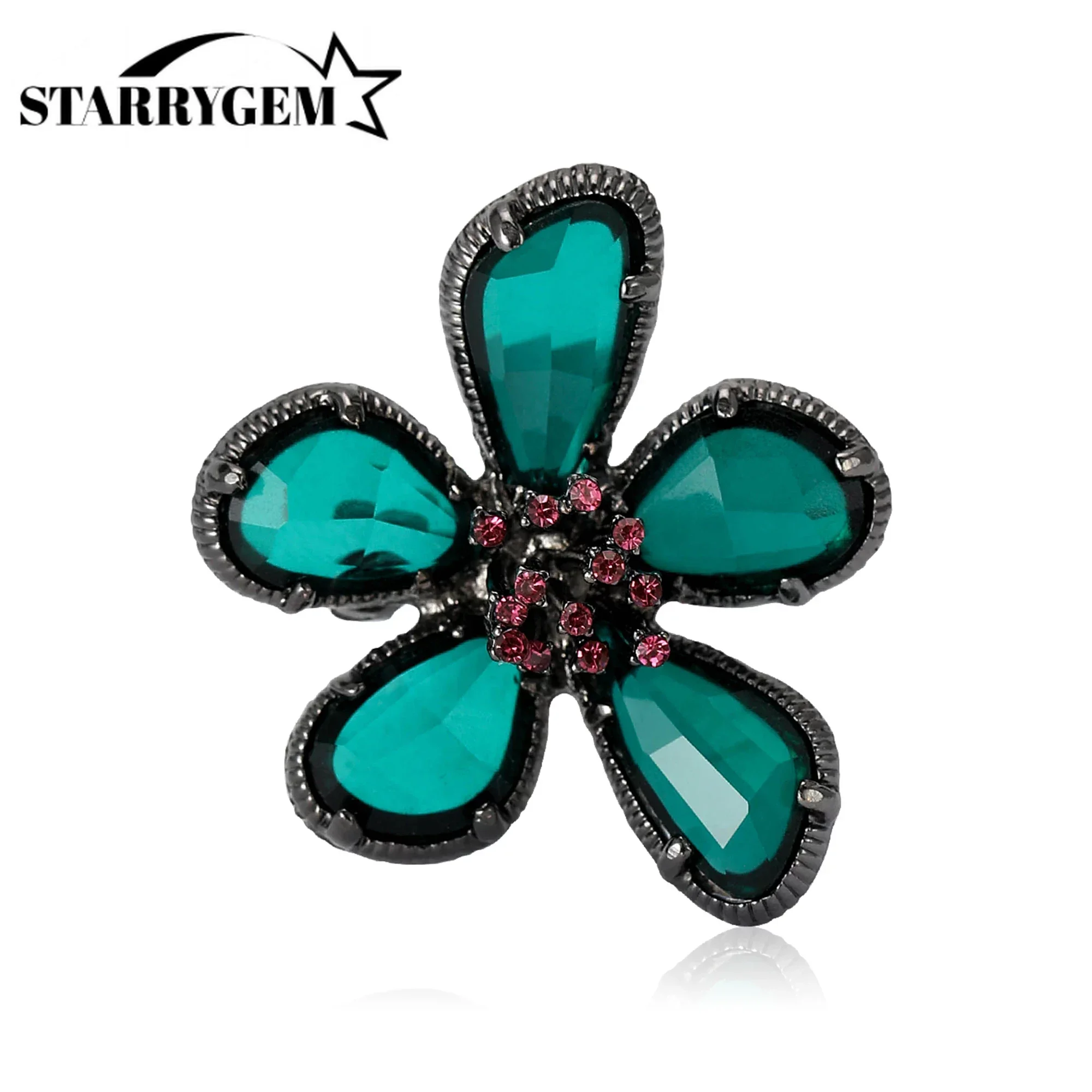 

Rhinestone Flower Brooches for Women Crystal Flowers Pins Office Party Friend Gifts Jewelry Accessories