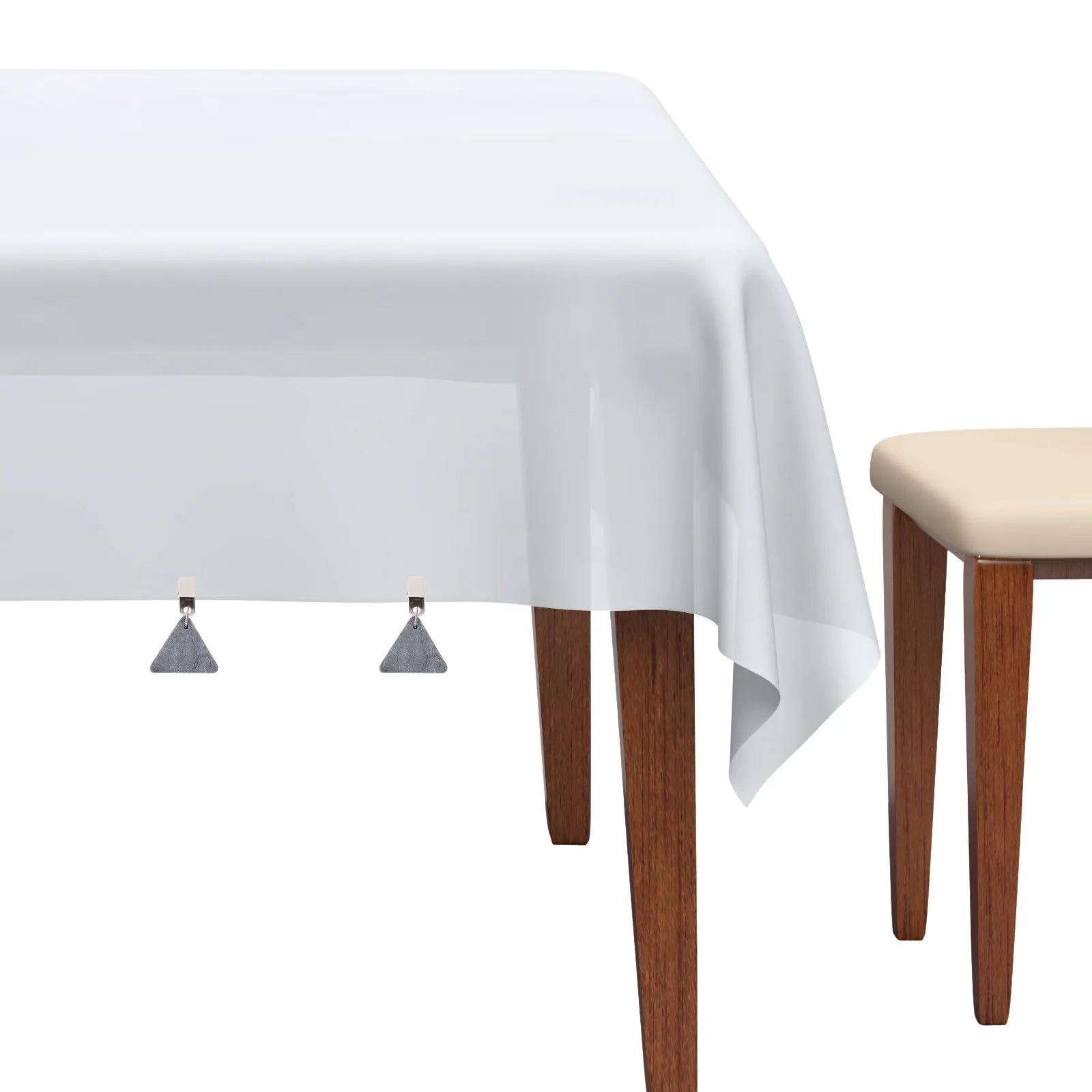 8Pcs Marble Tablecloth Weights Heavy Stone Clips Windproof Outdoor Table Cover Holder Picnic Metal Clips