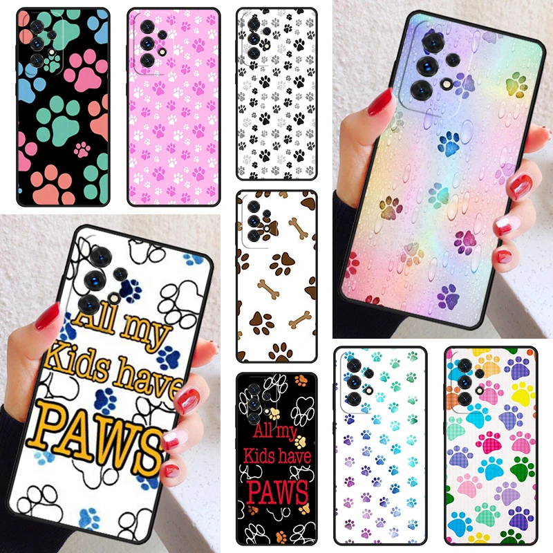 

Чехол с рисунком лапы, милый чехол для собаки и кошки для Samsung Galaxy A52 A72 A73 A20e A21S A50 A70 A11 A12 A42 A31 A40 A51 A71 A32 A80