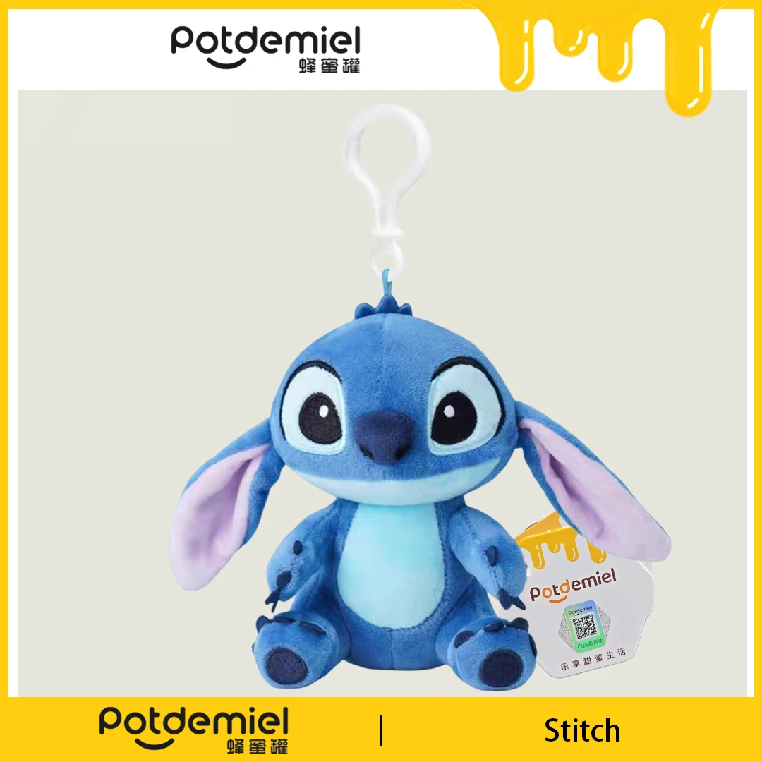 

Potdemiel Disney Stitch Plush Pendant Sitting Mini Soft Cute Bag Charm Birthday Gift For Kids School Bag Decor Accessory