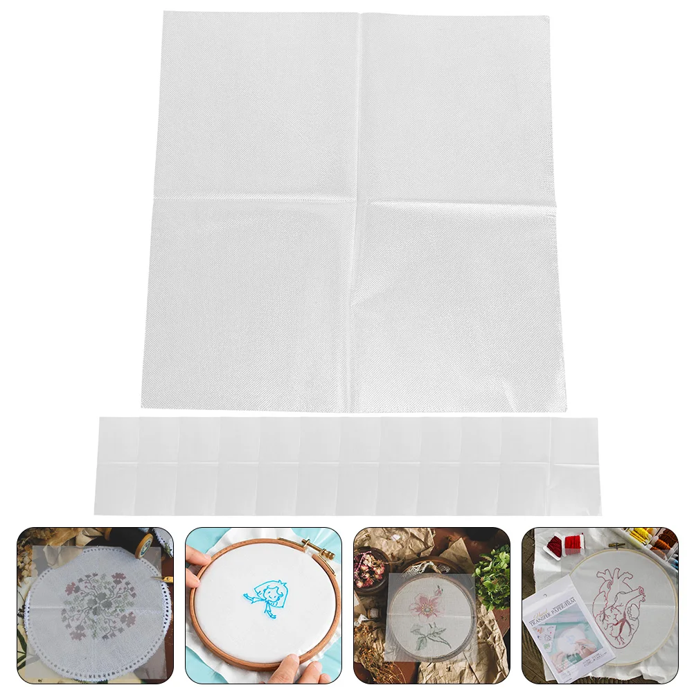 

5 set 5 Sets Hand Sewing Stabilizers Water Soluble Stabilizer For Embroidery Transfer Paper Diy Embroidery Supplies Cold Water