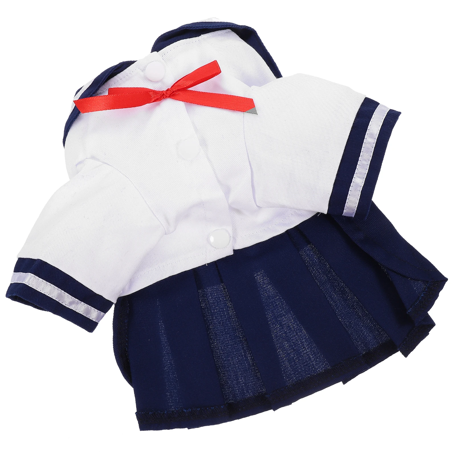 

Pet Navy Captain Costume Red Bow Cute Skirt Warm Clothes for Cat Dog S Decorative Apparel Autumn Winter Fashion