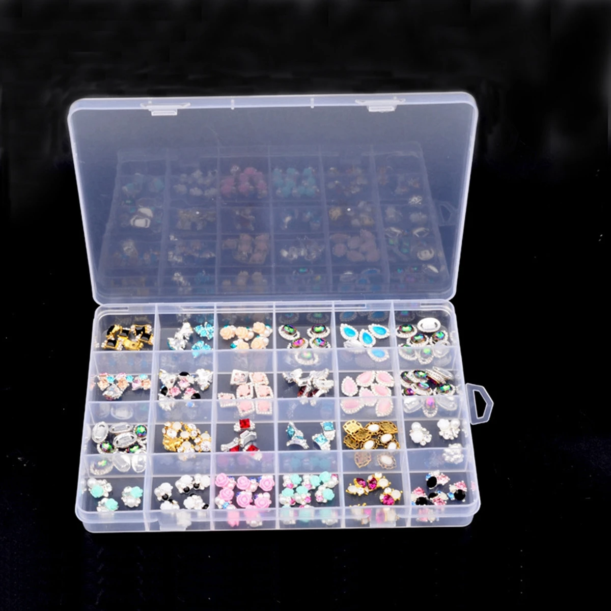 10/15/24/42 Grids Nail Art Jewelry Storage Box Independent Storage Nail Art Tools Small Travel Organizer Divid Nail Accessories