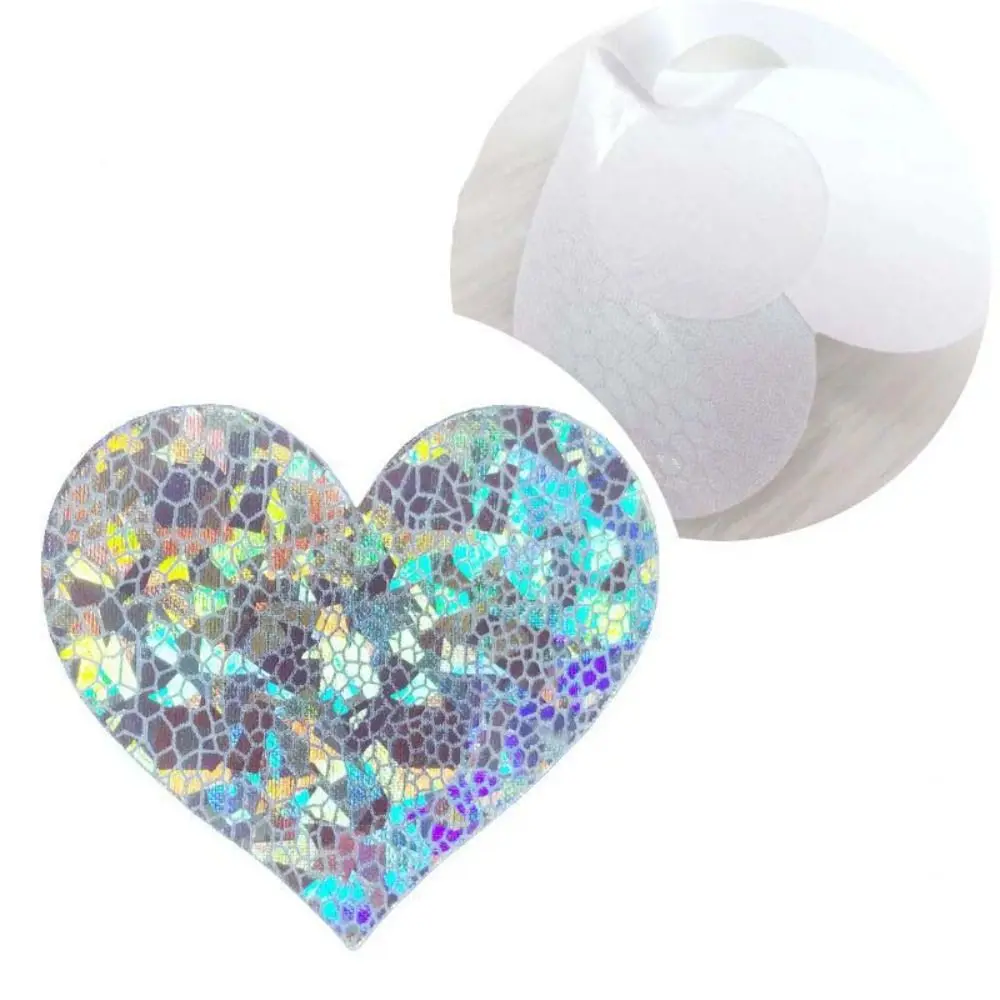 Laser Color Disposable Nipple Patch Star Cross Invisible Breast Stickers Heart Shape Wireless Nipple Petals Pad