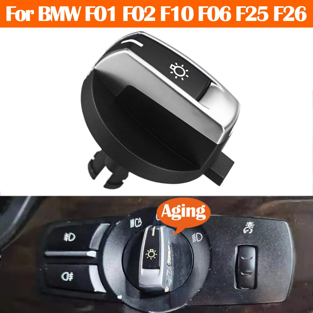 Headlamp Head Lamp Headlight Switch Rotary Knob Button Replacement For BMW 5 6 7 Series X3 X4 F02 F10 F18 F07 F06 F25 F26