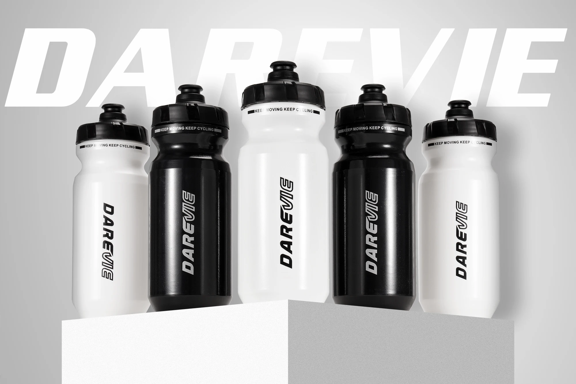 DAREVIE-botella de agua para ciclismo, 600ml, sin BPA, PP5, Material PP de grado alimenticio, bebida rápida con una mano, antideslizante